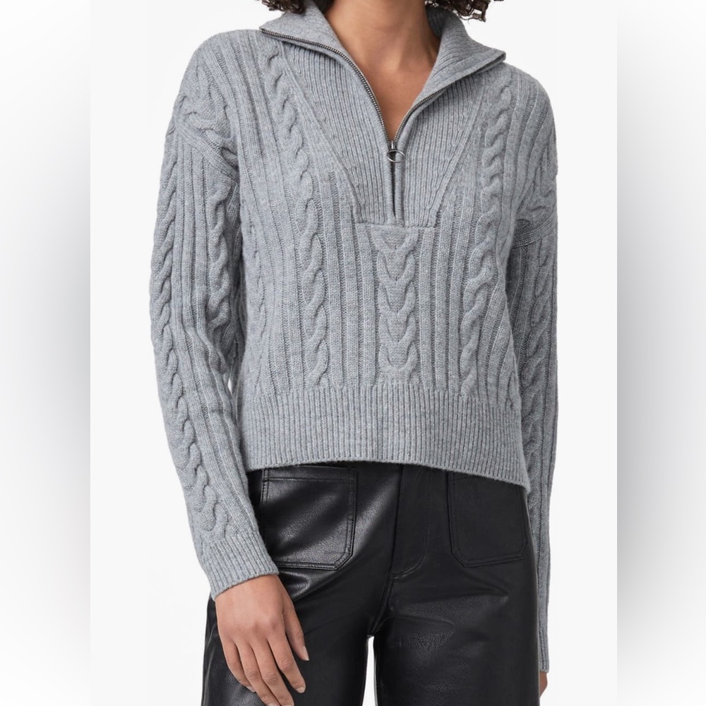 Paige Marlene Wool Blend Pullover Sweater 
Heather Grey Size Large